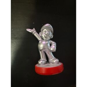 Nintendo Silver Mario Amiibo Super Mario Series Metallic Figure out of box